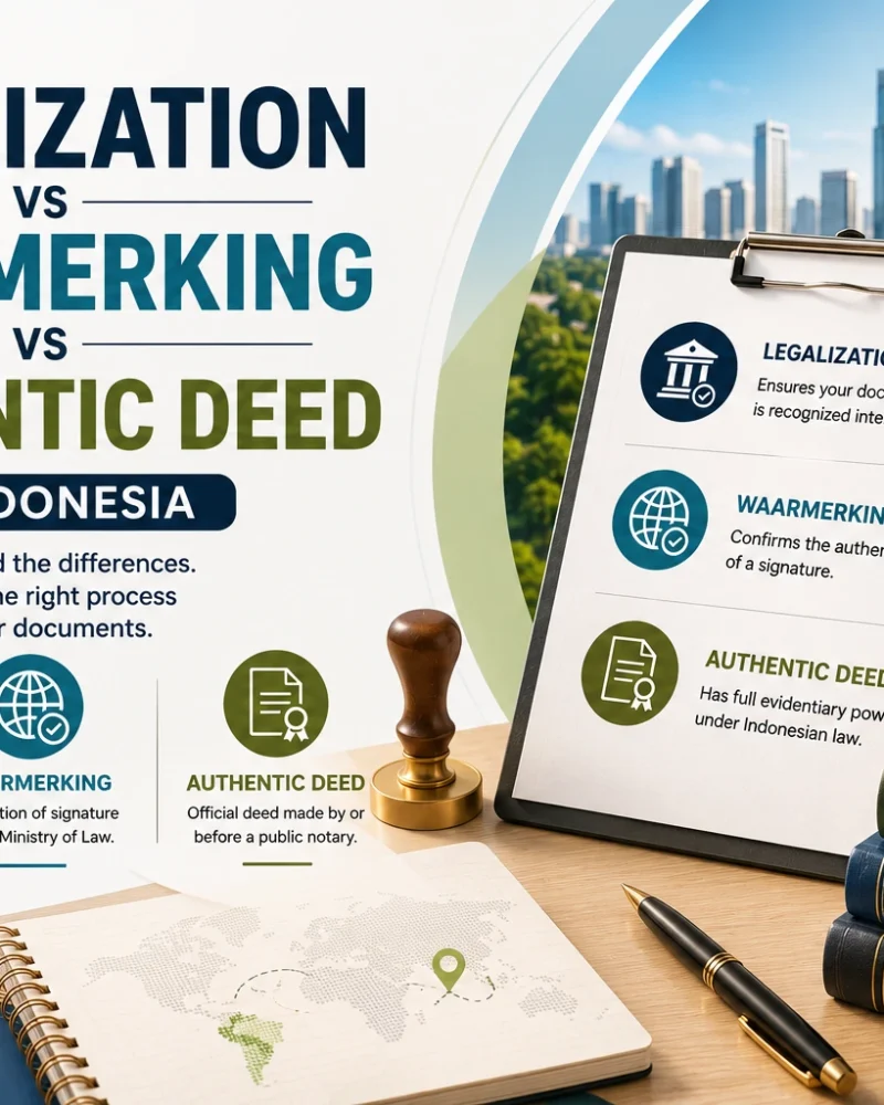 Legalization vs Waarmerking vs Authentic Deed in Indonesia