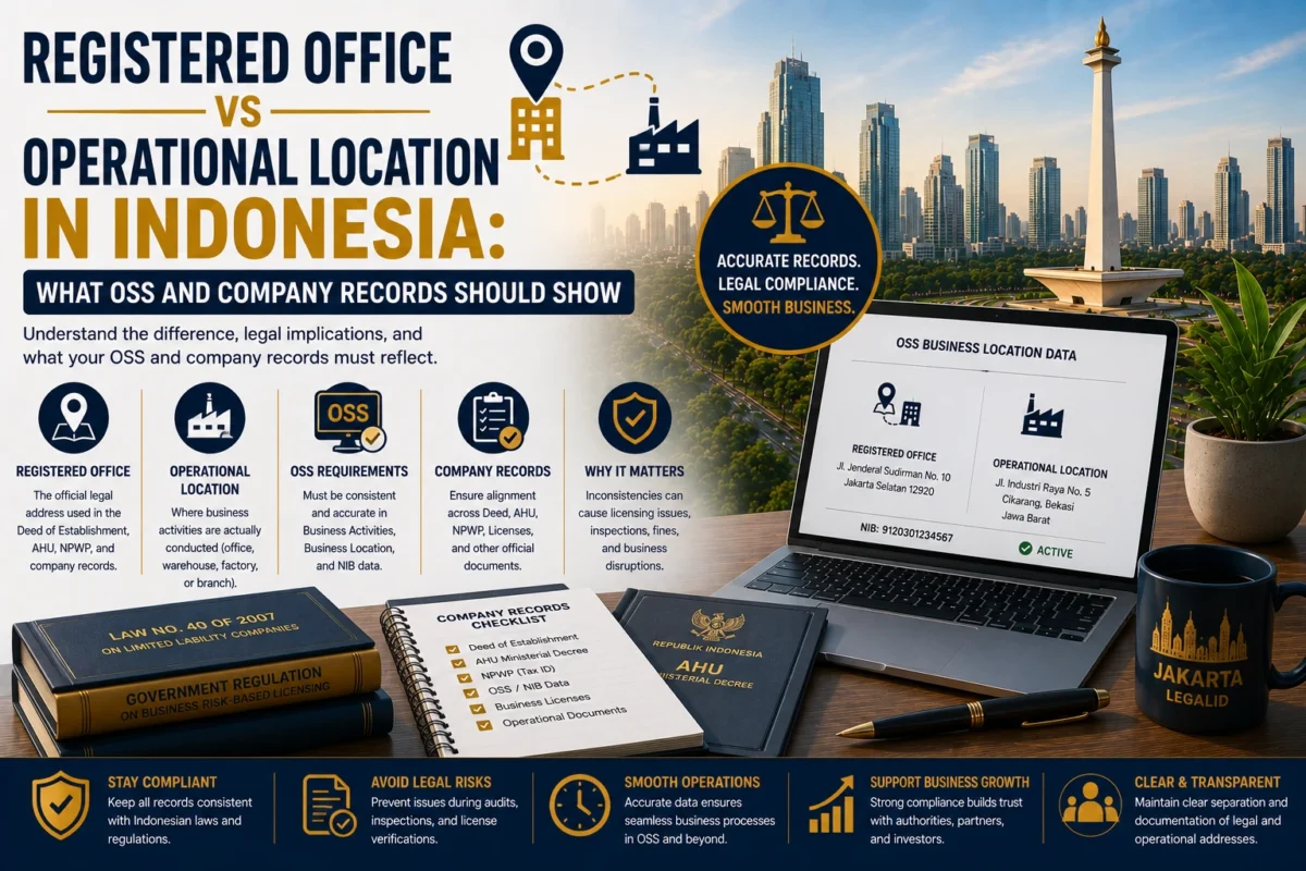 Registered Office vs Operational Location in Indonesia: What OSS and Company Records Should Show