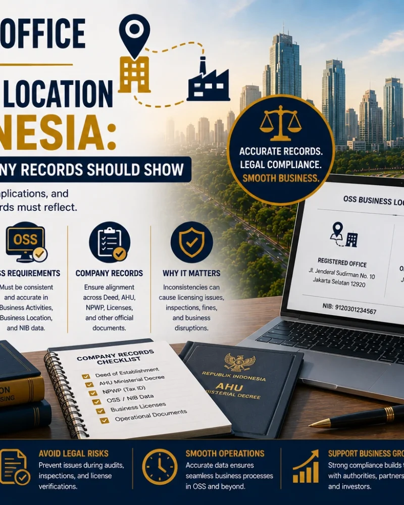 Registered Office vs Operational Location in Indonesia: What OSS and Company Records Should Show