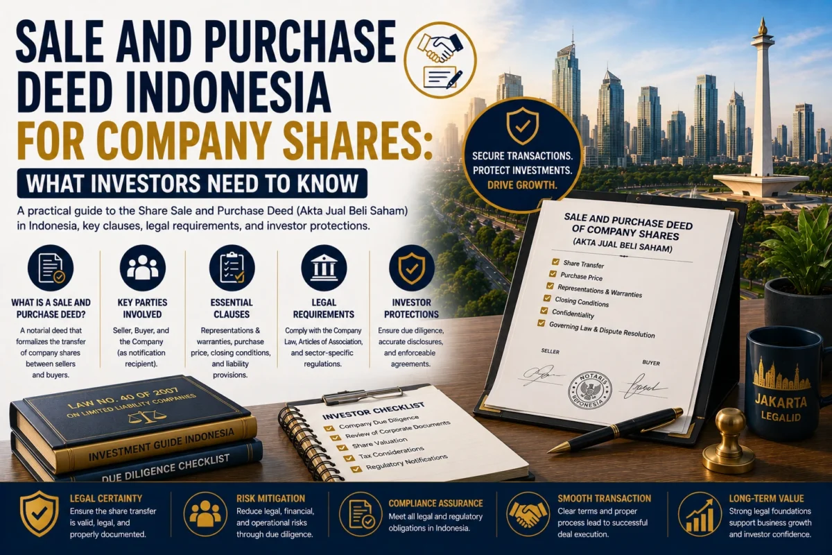 Sale and Purchase Deed Indonesia for Company Shares: What Investors Need to Know
