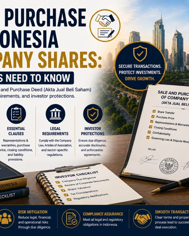 Sale and Purchase Deed Indonesia for Company Shares: What Investors Need to Know