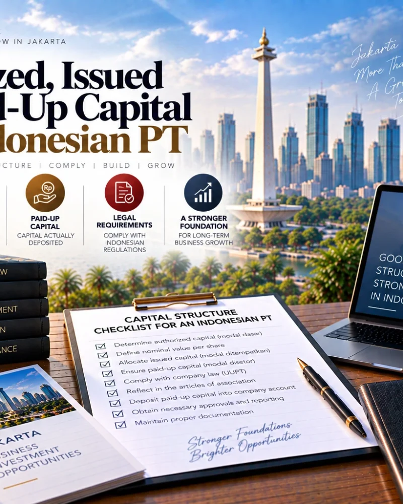 Authorized, Issued and Paid-Up Capital in an Indonesian PT