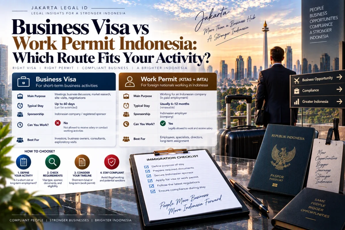 Business Visa vs Work Permit Indonesia: 2026 Comparison