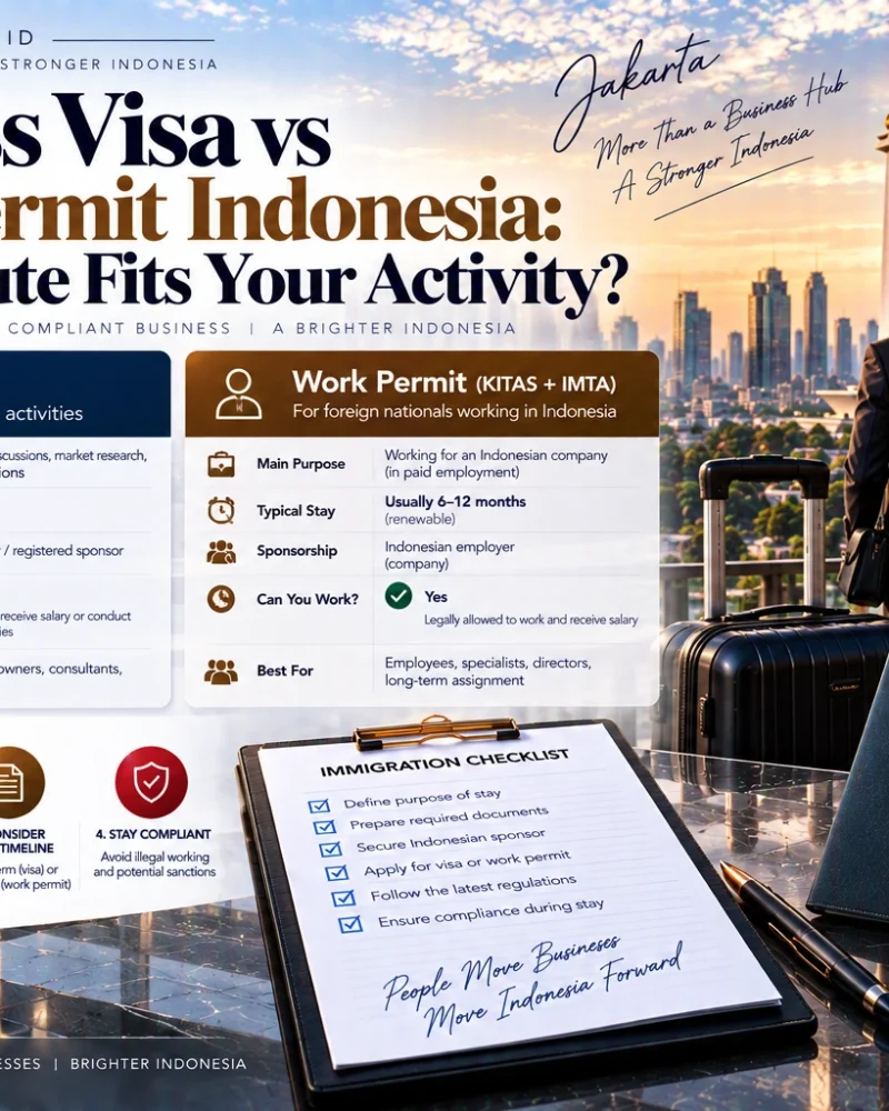 Business Visa vs Work Permit Indonesia: 2026 Comparison