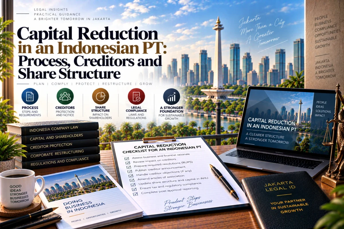 Capital Reduction in an Indonesian PT: Process, Creditors and Share Structure
