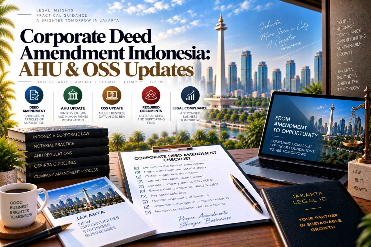 Corporate Deed Amendment in Indonesia: When AHU and OSS Updates Are Required