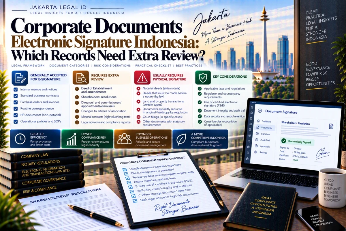 Corporate Documents Electronic Signature Indonesia: Guide