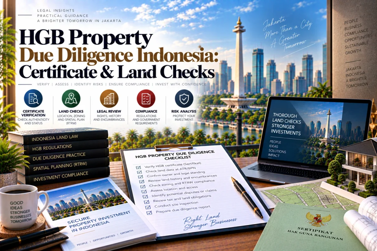 HGB Property Due Diligence Indonesia: Certificate, Encumbrance and Land-Use Checks