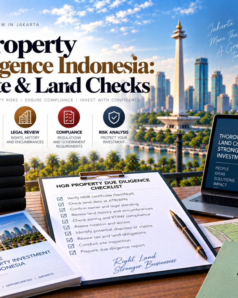 HGB Property Due Diligence Indonesia: Certificate, Encumbrance and Land-Use Checks