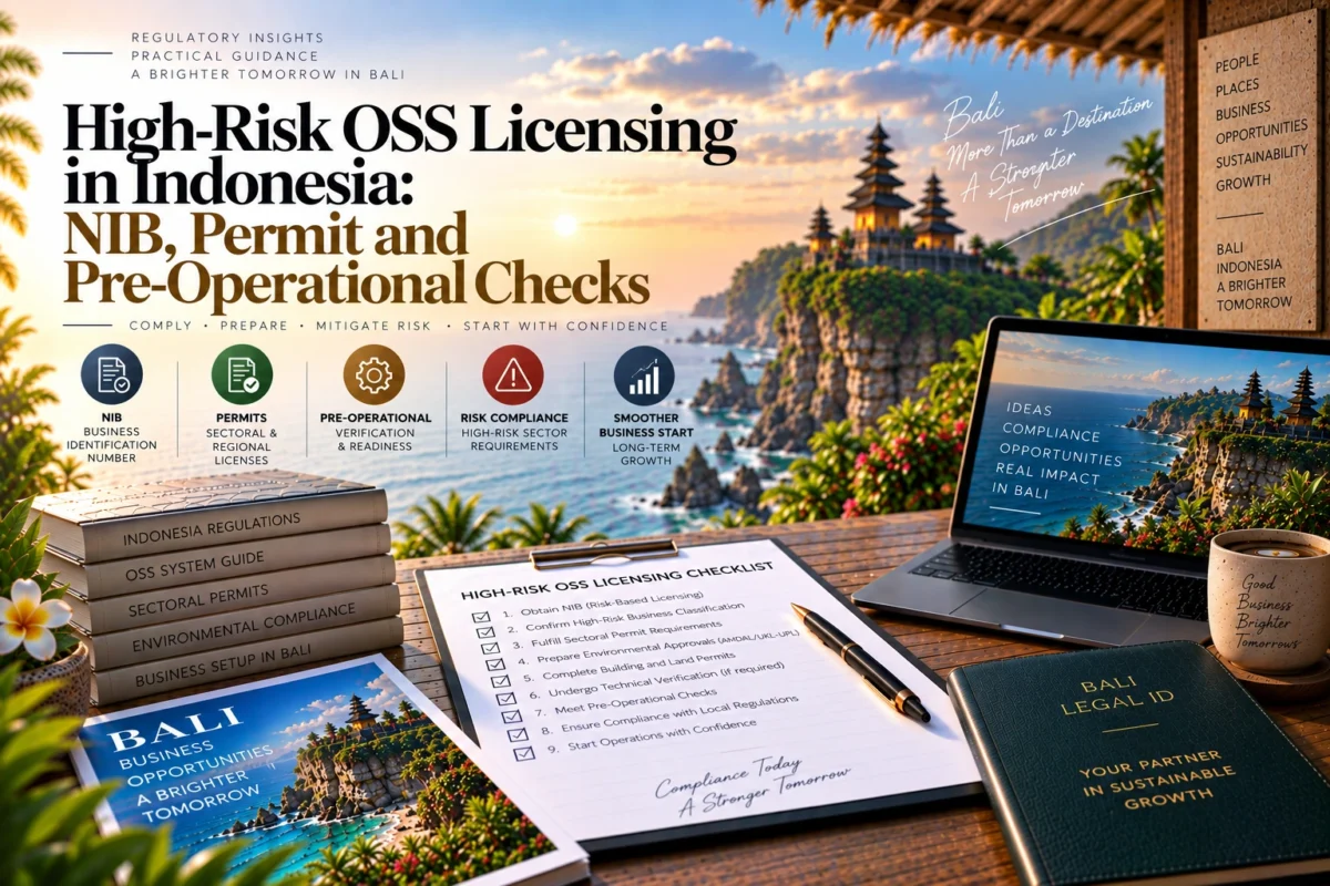 High-Risk OSS Licensing in Indonesia: NIB, Permit and Pre-Operational Checks