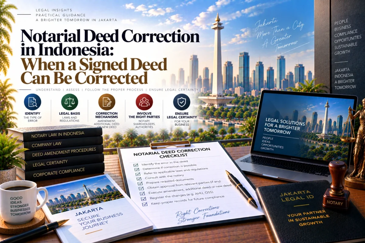Notarial Deed Correction Indonesia: When a Signed Deed Can Be Corrected